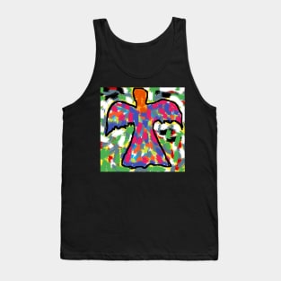 pixel art painting splatter paint angel Tank Top